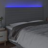 vidaXL S&auml;nggavel LED ljusgr&aring; 180x5x118/128 cm tyg