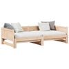 vidaXL Utdragbar Dagb&auml;dd Brun 203,5 x 184 x 56,5 cm Massiv furu