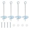 vidaXL Jordankare 4 pcs Silver &Oslash;10 x 30 cm Galvaniserat metall