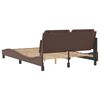vidaXL Bed Frame without Mattress "Zadar" Brown 140x190 cm Faux Leather