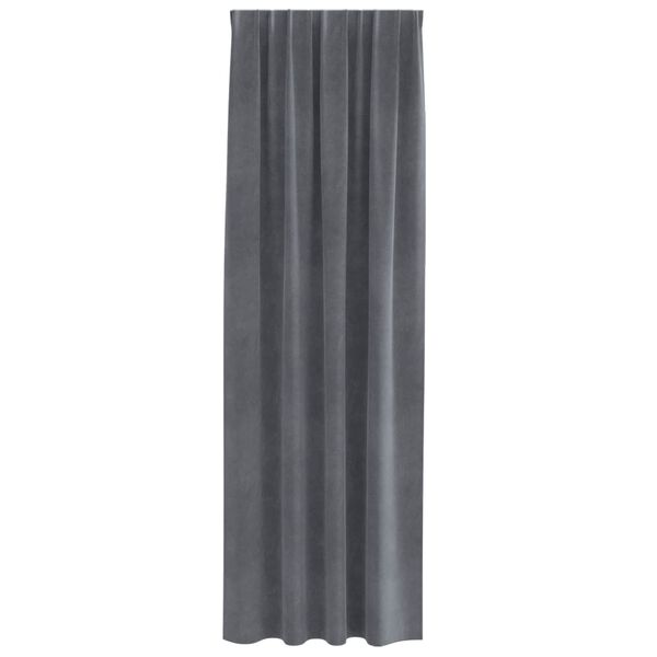 vidaXL M&ouml;rkl&auml;ggningsgardiner 2 pcs Ljusgr&aring; 140 x 225 cm Sammet