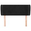 vidaXL Sänggavel med kanter svart 93x23x78/88 cm sammet