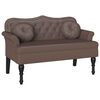 vidaXL Chesterfield B&auml;nk med kudde Brun 120,5 x 65 x 75 cm Konstl&auml;der