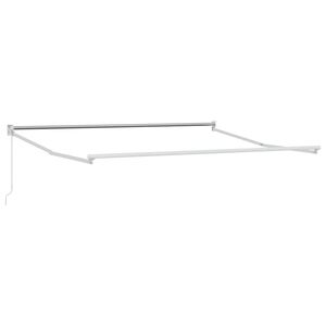 vidaXL Manuell Markisram 3 x 2,5 m Vit Pulverlackerad aluminium