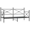 vidaXL Dagb&auml;dd utan madrass svart 90x200 cm st&aring;l