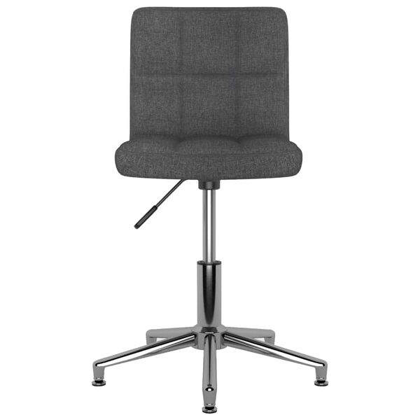 vidaXL Snurrbar matstol m&ouml;rkgr&aring; tyg