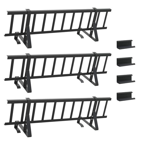 vidaXL Taksn&ouml;skydd Svart 300 x 29,5 x 34,5 cm St&aring;l