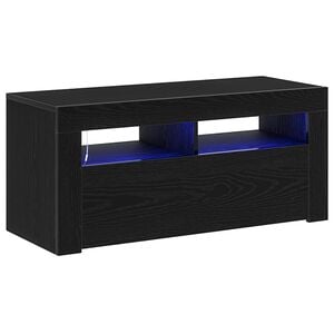 vidaXL TV-sk&aring;p Svart Ek 90 x 35 x 40 cm Konstruerat tr&auml;