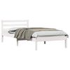 vidaXL S&auml;ngram med huvudgavel Vit 225,5 x 95,5 x 69,5 cm Massiv furu