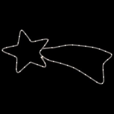 vidaXL Julstjärna komet-figur med 48 LED varmvit 65x28 cm