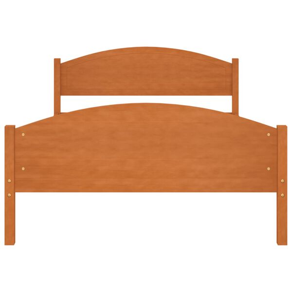 vidaXL Sängram utan madrass honungsbrun massiv furu 120x200 cm