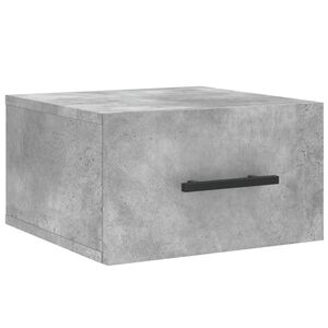 vidaXL V&auml;ggmonterat s&auml;ngbord betonggr&aring; 35x35x20 cm