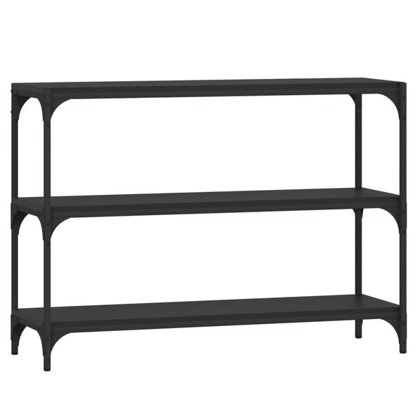 vidaXL Bokhylla svart 100x33x70,5 cm konstruerat tr&auml; och st&aring;l