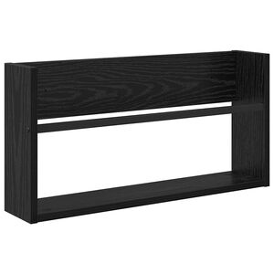 vidaXL Tidningshylla Svart Ek 60 x 12 x 30 cm Konstruerat tr&auml;