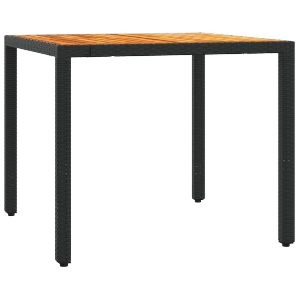 vidaXL Matgrupp f&ouml;r tr&auml;dg&aring;rden med dynor 5 delar svart konstrottning