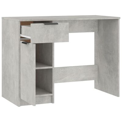 vidaXL Skrivbord betonggrå 100x50x75 cm konstruerat trä