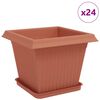 vidaXL V&auml;xtkrukor 24 pcs Murgr&ouml;n 33 x 33 x 26 cm Plast