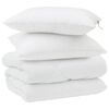 vidaXL Vinter T&auml;cke med kudde 3 st Vit Mikrofiber