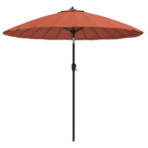 vidaXL Tr&auml;dg&aring;rdsparasoll med aluminiumst&aring;ng 250 cm terrakotta