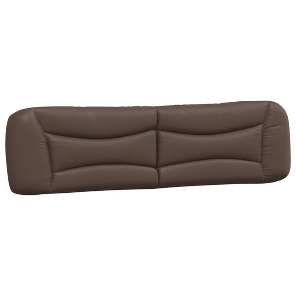 vidaXL Headboard Cushion "Hvar" Brown 200 cm Faux Leather