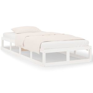 vidaXL S&auml;ngram vit 90x200 cm massivt tr&auml;