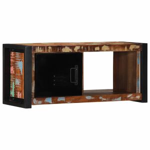 vidaXL Tv-b&auml;nk 80x30x35 cm massivt &aring;tervunnet tr&auml;