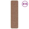vidaXL Halkfria trappmattor Latexbakgrund 15 pcs Gul 75 x 20 cm PP