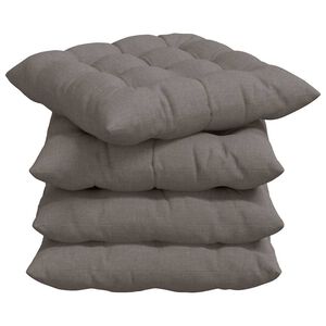 vidaXL Sittkuddar 4 pcs Taupe 40 x 40 x 6 cm tyg
