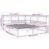 vidaXL S&auml;ng med bokhylla utan madrass 135x190cm massiv furu
