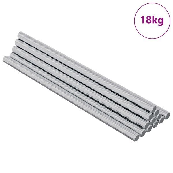 vidaXL G&auml;ngat R&ouml;r 800 pcs Silver St&aring;l