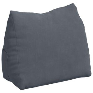vidaXL Ryggkudde M&ouml;rkgr&aring; 45 x 20 x 35 cm Kordread tyg