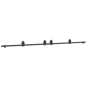 vidaXL Skjutd&ouml;rrsbeslag 366 cm st&aring;l svart