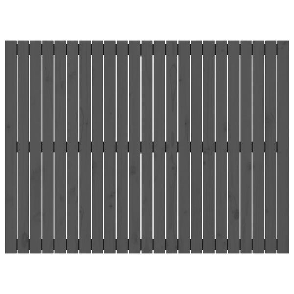 vidaXL V&auml;ggmonterad huvudgavel gr&aring; 146,5x3x110 cm massiv furu