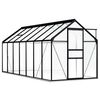 vidaXL V&auml;xthus med basram antracit aluminium 8,17 m&sup2;