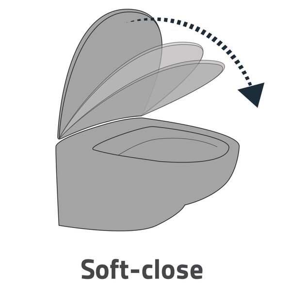 RIDDER Toalettsits Memphis med mjuk st&auml;ngning svart matt