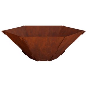 vidaXL Eldstad Rostig 58,5 x 51,5 x 19,5 cm V&auml;derbest&auml;ndig st&aring;l