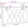 vidaXL H&auml;ngande Huvudgavel V&auml;ggmonterad Vinr&ouml;d 100 x 55 x 7 cm tyg