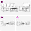 vidaXL Utomhussoffset med kudde 6 pcs Naturlig och Beige