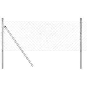 vidaXL Kedjeh&auml;ngd St&auml;ngsel Markfix 10 x 0,4 m Galvaniserat st&aring;l Silver