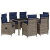 vidaXL Utomhusmatbord 7 st konstrotting