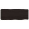 vidaXL Bordsskiva m&ouml;rkbrun 100x40x(2-6) cm massivt tr&auml; levande kant