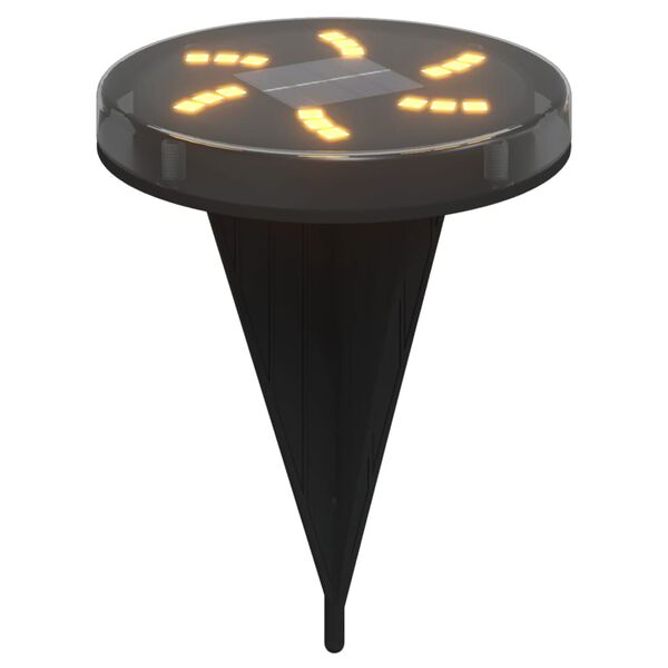 vidaXL Soldrivna marklampor med markspett 12 st varmvit