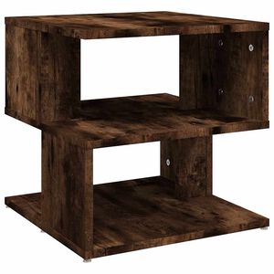 vidaXL Soffbord r&ouml;kf&auml;rgad ek 40x40x40 cm konstruerat tr&auml;