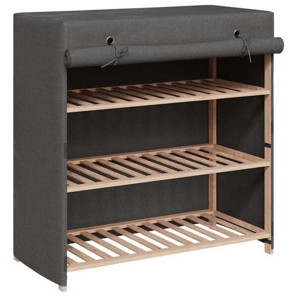 vidaXL Skof&ouml;rvaring med &ouml;verdrag gr&aring; 79x40x80 cm tyg