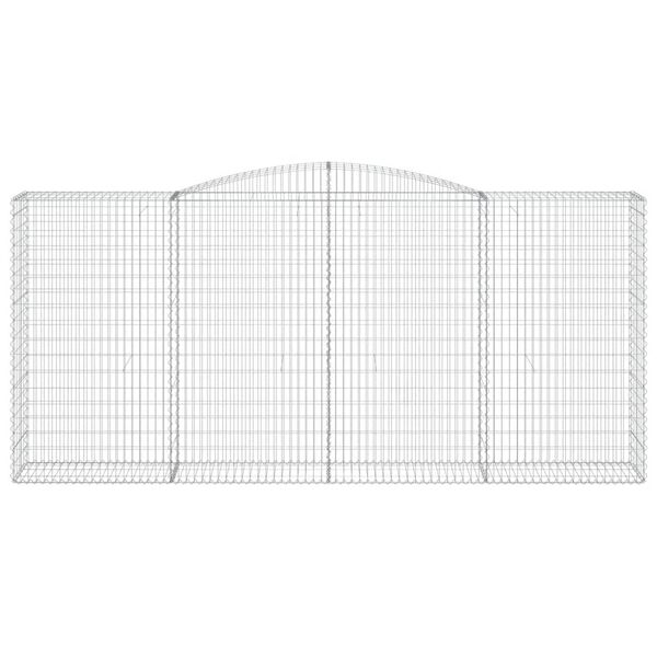 vidaXL Gabioner bågformade 4 st 400x50x180/200 cm galvaniserat järn