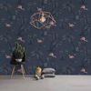 DUTCH WALLCOVERINGS Tapet flamingo petrolbl&aring;