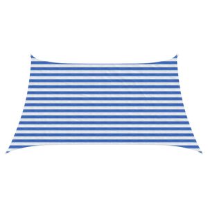vidaXL Sols&auml;tt segel 3 / 4 x 2 m HDPE Rektangul&auml;r Bl&aring; och Vit