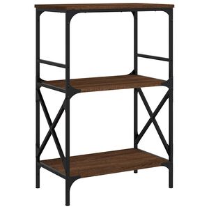 vidaXL Bokhylla 3 hyllplan brun ek 59x35x90,5 cm konstruerat tr&auml;