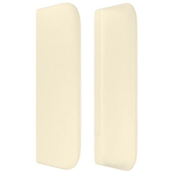 vidaXL S&auml;nggavel med kanter gr&auml;ddvit 103x16x78/88 cm konstl&auml;der