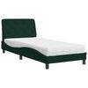vidaXL Bed with Mattress Dark Green 90x190 cm Velvet